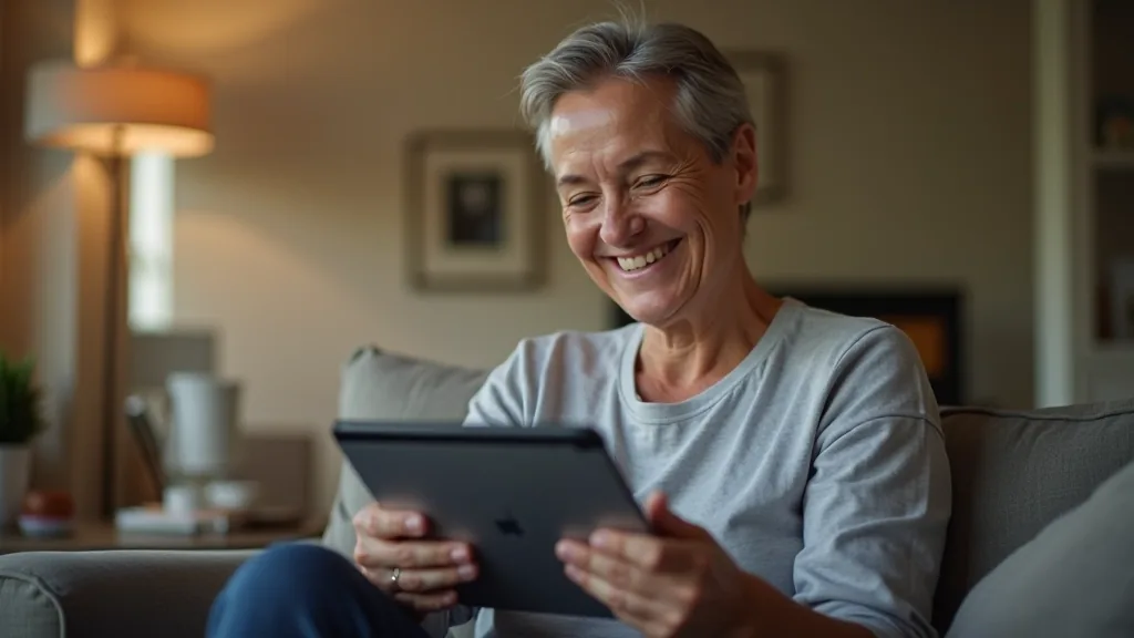 An adult preparing for an appointment at home